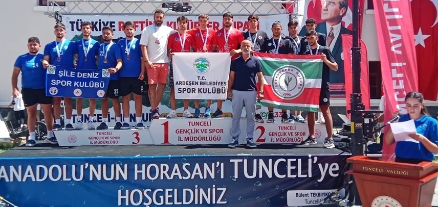 Çaykurspor Rafting U19 Erkekler Tunceli’de Türkiye Kulüpler Kupası Şampiyonu Oldu