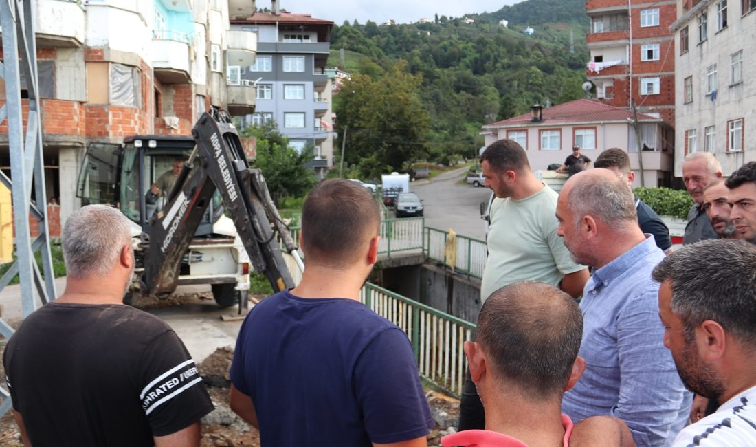 Hopa Belediyesi Sugören’de dere