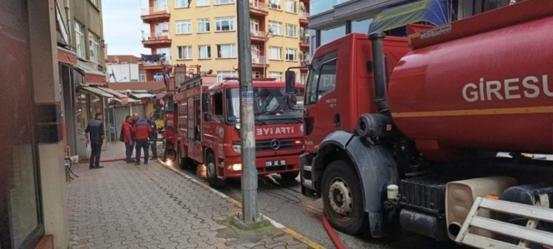 Giresun Belediyesi itfaiye ekipleri