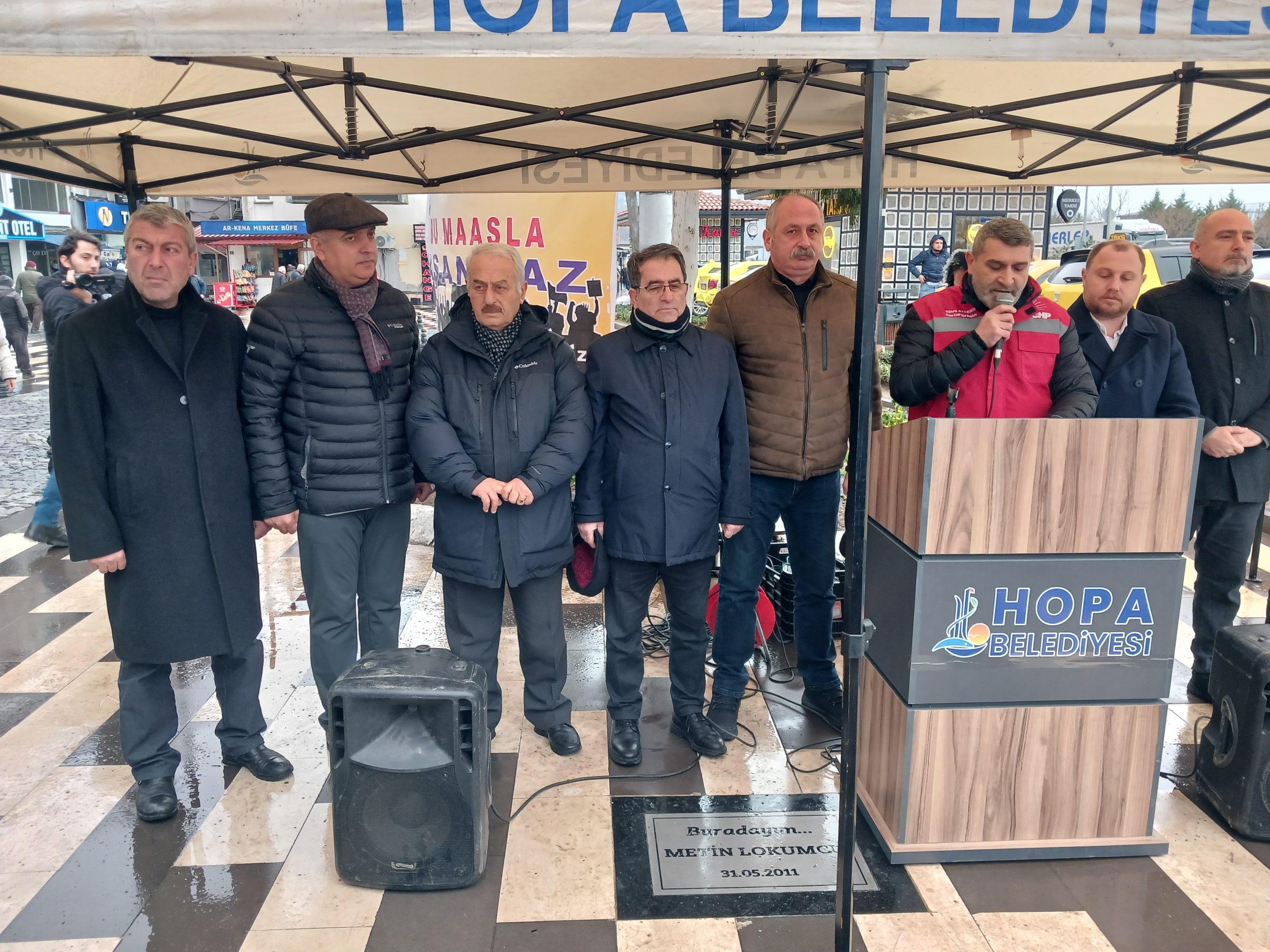 HOPA’DA RIZA AKPOLAT’IN TUTIUKLANMASI PROTESTO EDİLDİ