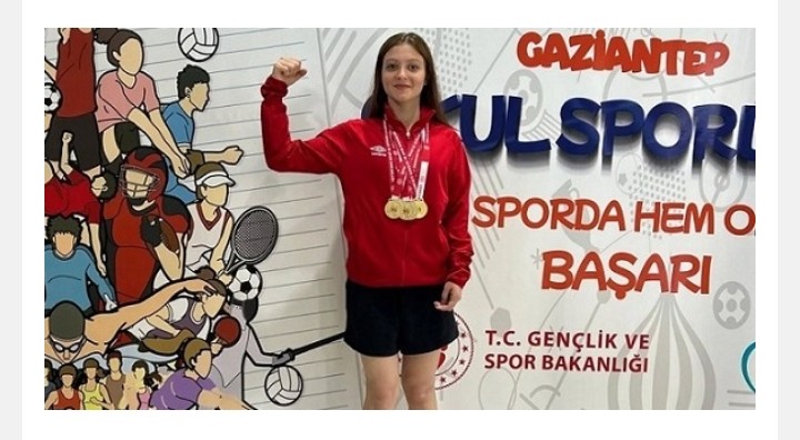 Güneysu’lu Azranur Yazıcı’dan Türkiye Şampiyonasında Büyük Başarı: 5 Branşta Türkiye Birinciliği Güneysu Spor Lisesi öğrencisi
