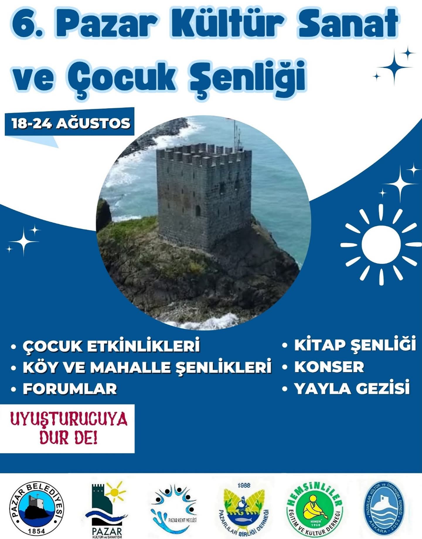 18-24 Ağustos 2025 tarihleri arasında gerçekleşecek olan 6. Pazar Kültür