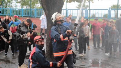Hopa’da Afet Risklerinin Azaltılması Günü Kapsamında Yavuz Selim Ortaokulu’nda Tatbikat