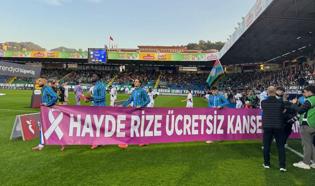 Çaykur Rizespor-Trabzonspor takımları süper lig futbol müsabakasına “Hayde Rize Ücretsiz