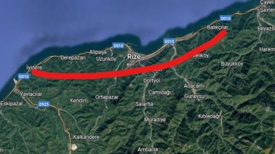 Rize sahil yolu araç yükünü kaldırmıyor. Transit yolun tünel ve