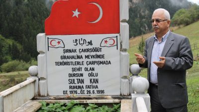 İkizdere ilçesi Gölyayla köyünde Şehit Sultan Kan’ın Babası Dursun Kan