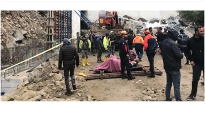 Rize’nin Çamlıhemşin ilçesinde, Ayder Yaylası yolunda devam eden altyapı çalışmaları