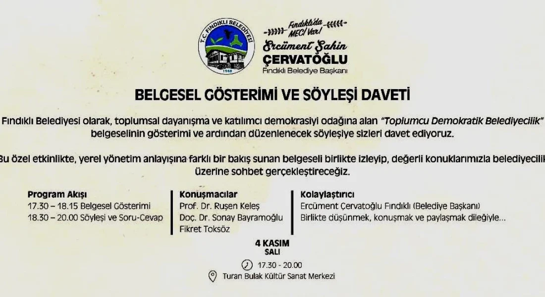 Rize Fındıklı’da “Bir Kentin Hikâyesi” Konferansı Düzenleniyor