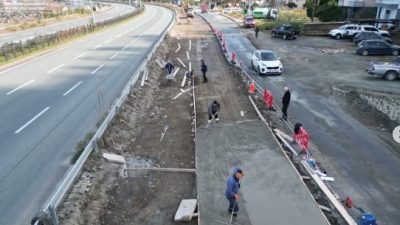 Rize’nin Fındıklı ilçesinde BOTAŞ ana doğalgaz boru hattı güzergâhı çalışmalarının