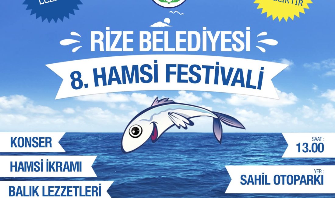  Rize Belediyesi tarafından geleneksel hale getirilen 8. Hamsi Festivali,