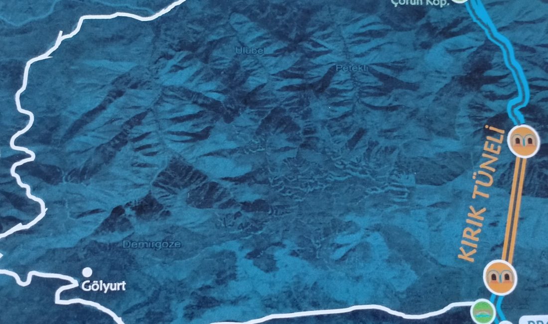 2015 YILINDA DELİNMEYE BAŞLANAN KIRIK TÜNELİNDE IŞIĞA 875 M. KALDI