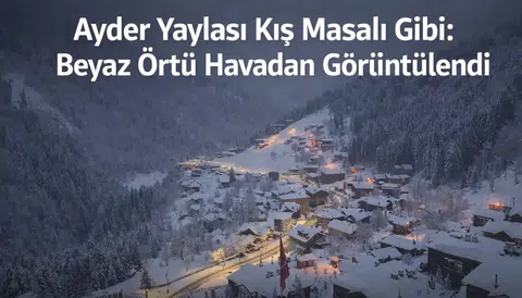 Rize’nin dünyaca ünlü turizm merkezi Ayder Yaylası, etkili kar yağışının