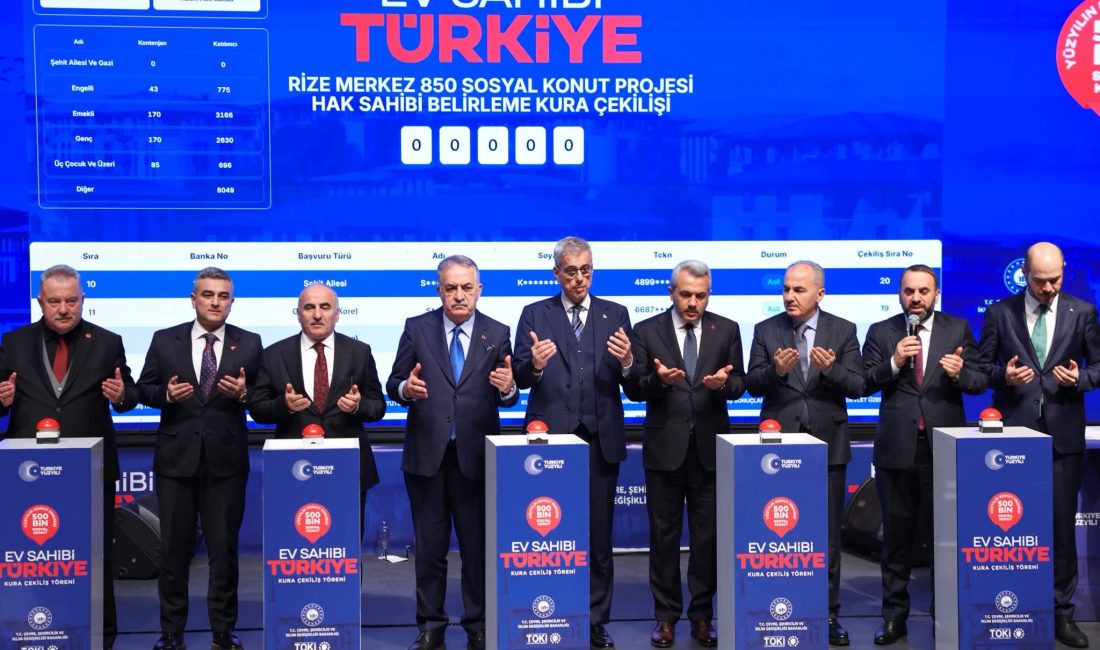 Cumhuriyet tarihinin en büyük sosyal konut hamlelerinden biri olan “Ev