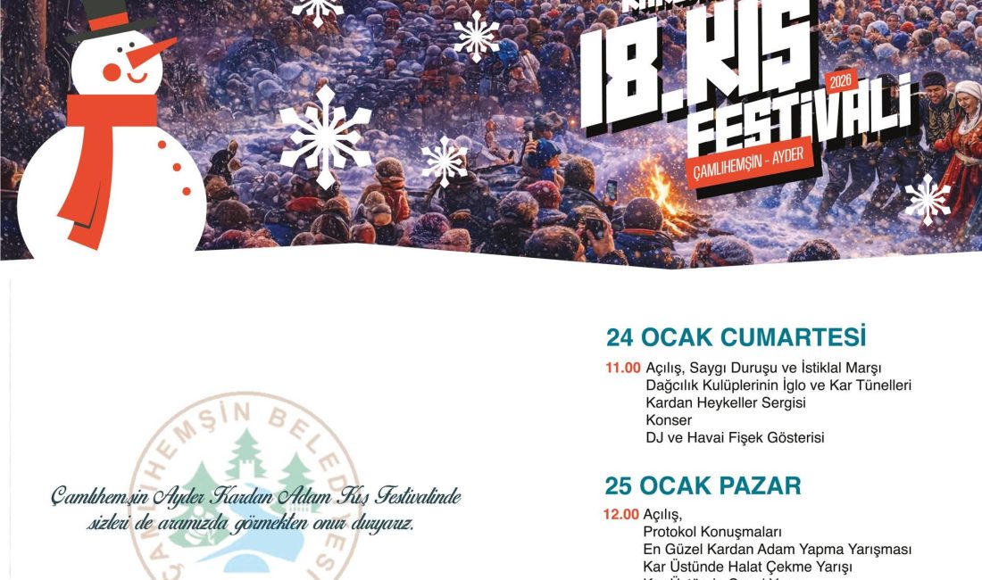 Rize Belediyesi, Ayder Kar Festivali için vatandaşlarımıza ücretsiz ulaşım imkânı