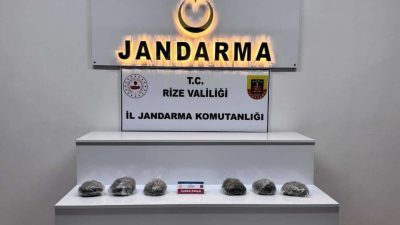 Rize İl Jandarma Komutanlığı ekiplerince uyuşturucu ve uyarıcı maddelerle mücadele