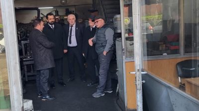 İYİ Parti Rize İl Başkanlığı, sanayi sitesinde faaliyet gösteren esnafları