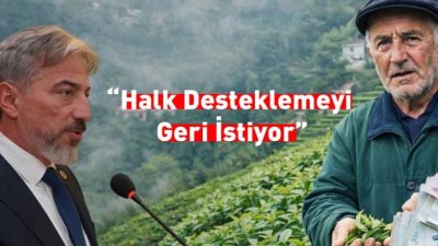 Büyük Birlik Partisi Çayeli İlçe Başkanı Mustafa Durmuş, çay üreticilerinin