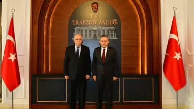Gürcistan Trabzon Başkonsolosu Nikoloz Lashvili, Vali Tahir Şahin ile iki