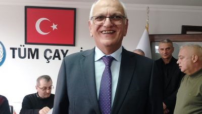 Tüm Gıda İş Konfederasyonu Genel Başkanı Mahmut Şahin, Rize’de bulunan