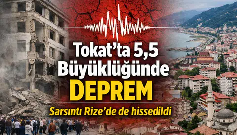 Tokat’ta meydana gelen 5,5 büyüklüğündeki deprem, çevre illerde de hissedildi.