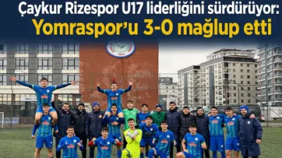 U17 Gelişim Ligi’nde mücadele eden Çaykur Rizespor U17 takımı, sahasında