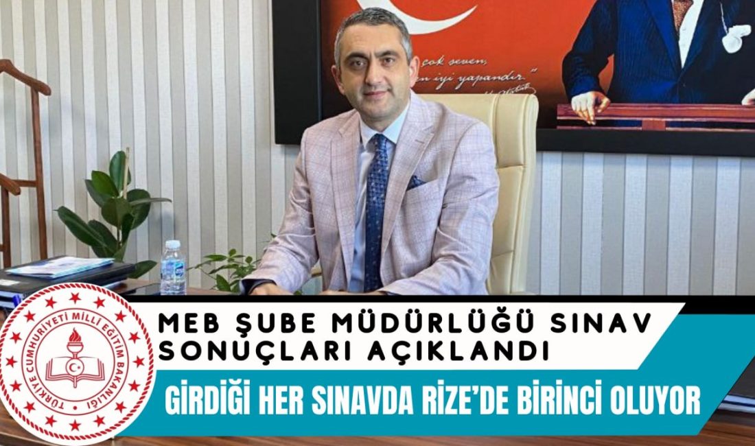 2025 yılında Eğitim Kurumları Yönetici Seçme Sınavı'nda (EKYS) Rize İl