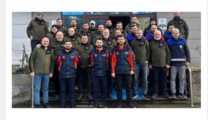Rize’nin Ardeşen ilçesinde gönüllü arama kurtarma ekiplerinin afetlere hazırlık kapasitesini