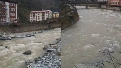 Çamlıhemşin sınırlarında yer alan Fırtına Deresi, son günlerde alışılmışın dışında
