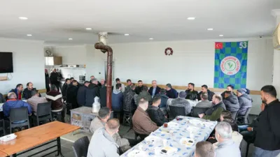 Rize Belediye Başkanı Rahmi Metin, Makine Parkı personeliyle bir araya