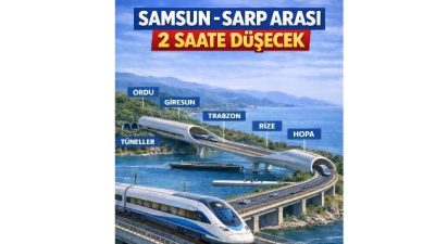 Doğu Karadeniz Bölgesi’nde uzun yıllardır gündemde olan Samsun-Sarp hızlı tren