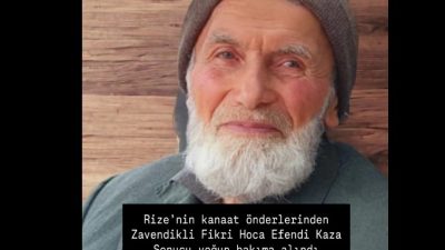 Rize’nin yakından tanıdığı, ilim ve irfan hayatına uzun yıllar hizmet