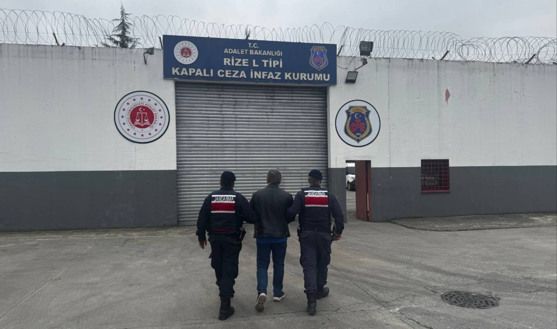 Rize İl Jandarma Komutanlığı ekiplerince aranan şahısların yakalanmasına yönelik yürütülen