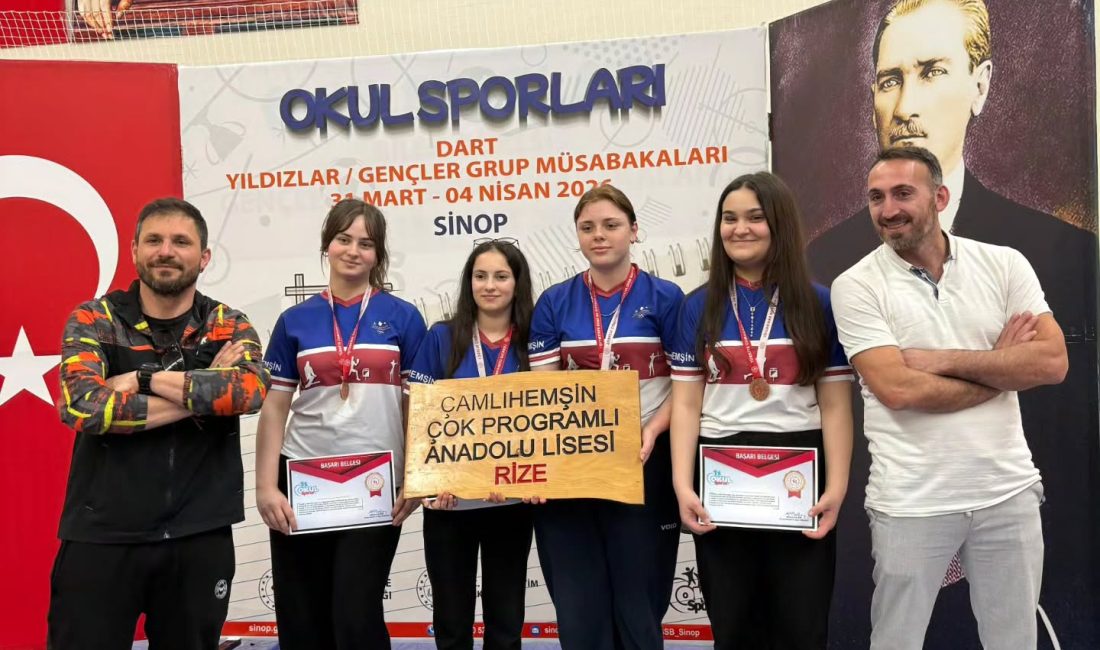 Çamlıhemşin Anadolu Lisesi Dart Grup Müsabakalarında Türkiye Finalleri’ne Yükseldi