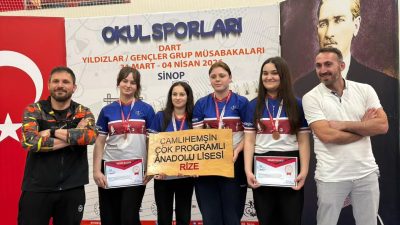 Çamlıhemşin Anadolu Lisesi Dart Grup Müsabakalarında Türkiye Finalleri’ne Yükseldi