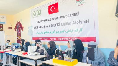 KYDD Kadim Yurtlar Dayanışma Derneği tarafından Güney Türkistan’a dikiş nakış