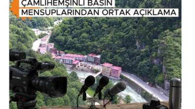 Rize’nin Çamlıhemşin ilçesinde görev yapan yerel basın mensupları ve sosyal