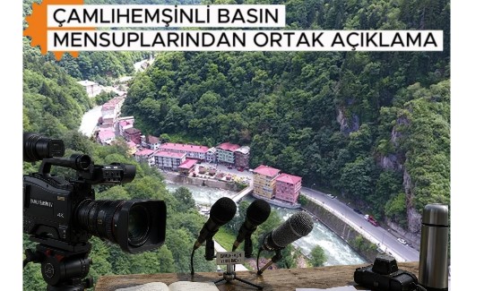 Rize’nin Çamlıhemşin ilçesinde görev yapan yerel basın mensupları ve sosyal