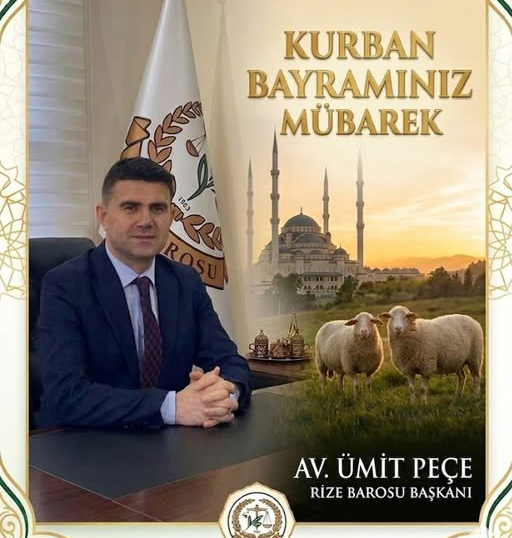 Rize Baro Başkanı Av.Ümit Peçe'den kutlama