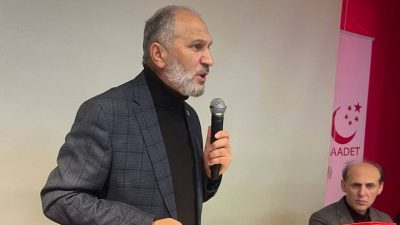 Saadet Partisi Rize İl Müfettişi Şakir Şahintaş, katıldığı bir toplantıda