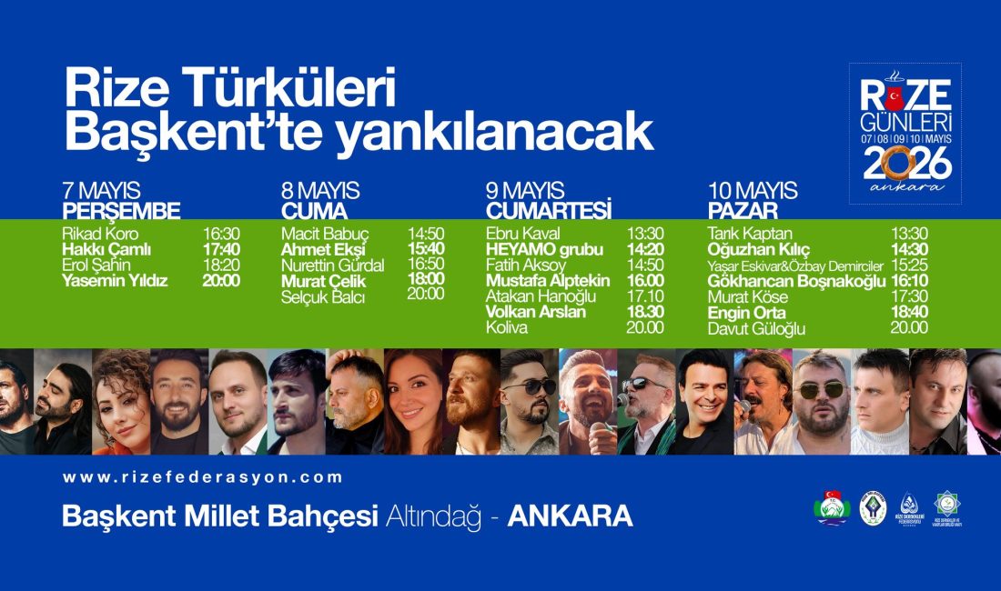 Ankara Rize Dernekler Federasyonu (RİDEF) tarafından, Rize Valiliği ve Rize