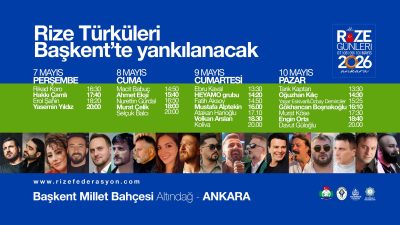 Ankara Rize Dernekler Federasyonu (RİDEF) tarafından, Rize Valiliği ve Rize