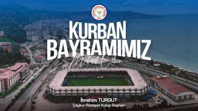 Çaykur Rizespor kulüp Başkanı İbrahim Turgut'dan kutlama