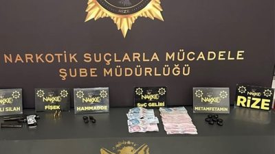 Rize İl Emniyet Müdürlüğü ekiplerince uyuşturucu madde ticaretine yönelik yürütülen