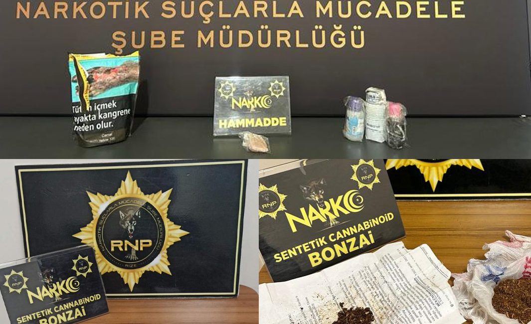 Rize Emniyet Müdürlüğü ekiplerince uyuşturucu ve uyarıcı madde ticaretinin önlenmesine