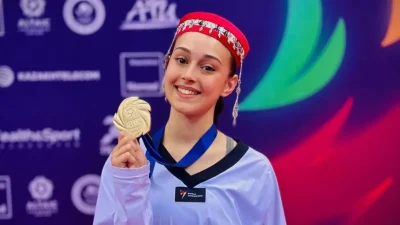 Trabzon Büyükşehir Belediyespor Kulübü'nün başarılı milli sporcusu Aybike Futtu, Kazakistan'da