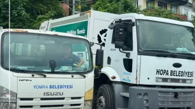 Rize'nin Fındıklı ilçesinde belediyeye ait temizlik araçlarında yaşanan arızalar nedeniyle