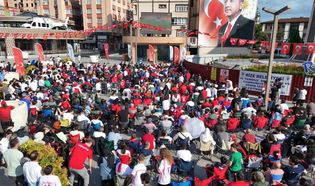 Avustralya ile Türkiye arasında oynanan kritik müsabaka, Rize'de adeta bir