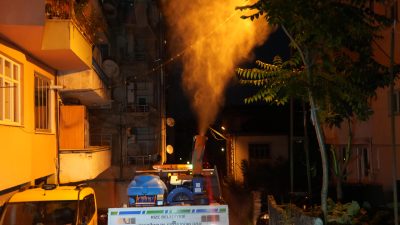 Rize Belediyesi Veteriner İşleri Müdürlüğü ekipleri, şehir genelinde sivrisinek oluşumunu