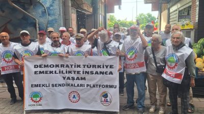 Hopa’da Tüm Emeklilerin Sendikası üyeleri açıklanan Enflasyon rakamlarına ve emeklilere