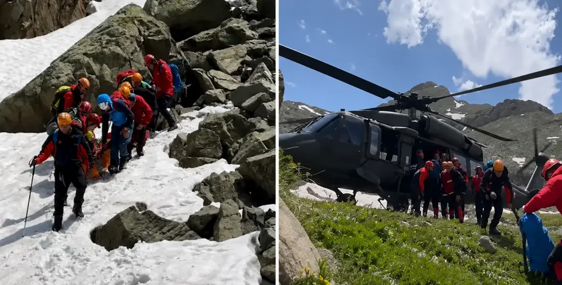 Jandarma Genel Komutanlığı, Rize'nin Çamlıhemşin ilçesinde yüksekten düşerek yaralanan bir